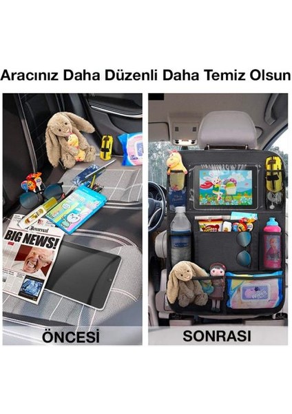 Oxford Kumaş 8 Bölmeli Araç Koltuk Arkası Organizer Araç Telefon Tablet Eşya Tutucu Düzenleyici indirimleri