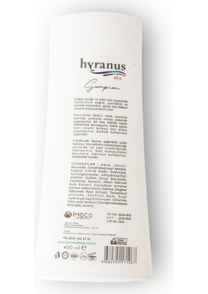 Eko Sarımsak ve Bitki Özlü Onarıcı Şampuan 400ml