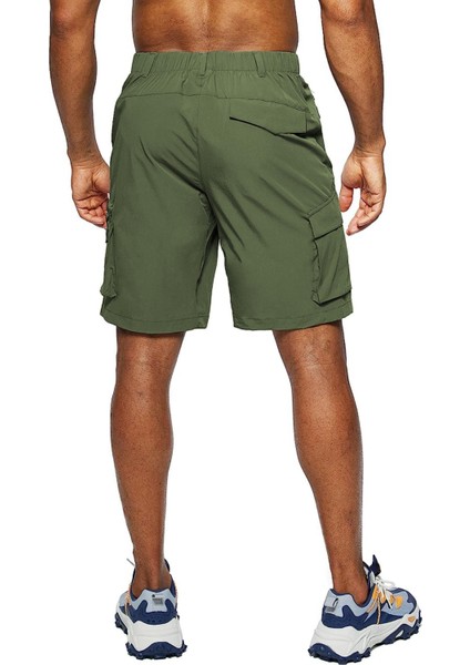 Erkek Kamp Yürüyüş Seyahat Hızlı Kuruma Çok Cepli Outdoor Şort