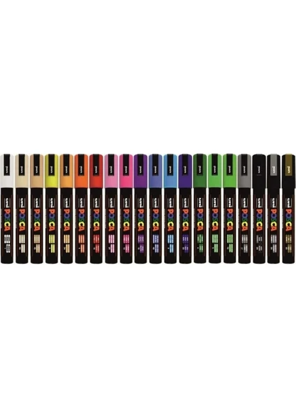 Posca Marker Pc-3m (0.9-1.3mm) Boyama Markörü 20'li Set