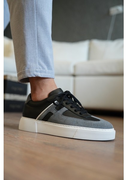 Revenna Model Erkek Hakiki Deri Siyah Casual Ayakkabı