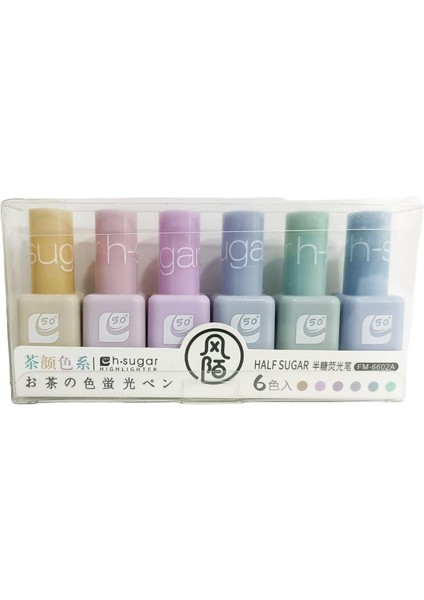 Fosforlu Kalem Seti Pastel Oje 6 Renk