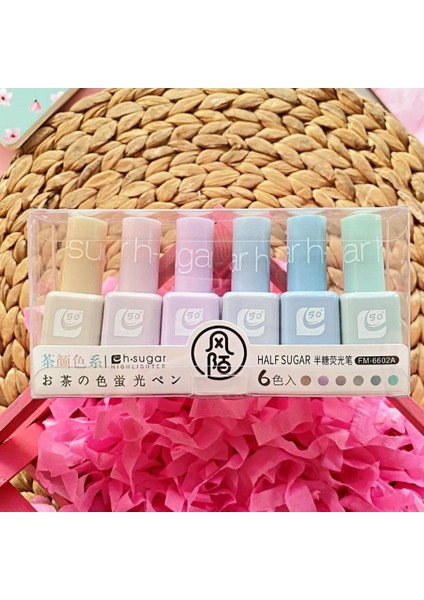 Fosforlu Kalem Seti Pastel Oje 6 Renk