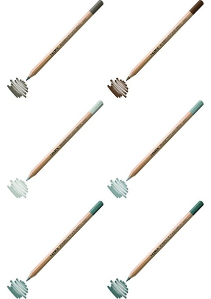 Aquarell Boya Kalemi Koyu Ton Seti 6 Renk