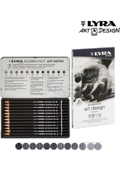 Xl Mix Media Sanatsal Blok A4 ve Lyra Rembrandt Art Design Profesyonel Dereceli Kalem Seti 12`li Met