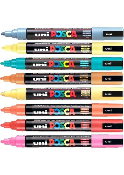 Posca Pc-5m Boyama Markörü Seti 1.8-2.5mm 8'li Çiçek Renkler fiyatları