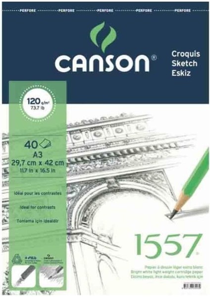 A3 1557 Resim ve Çizim Blok 120 gr 40YP 120A340US