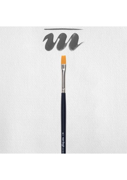 294 Serisi Serisi Sentetik Düz Uç Yağlı/akrilik Boya Fırçası No: 8