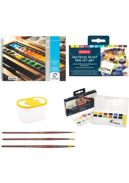 Profesyonel Inktense Sulu Boya Seti : 12 Renk