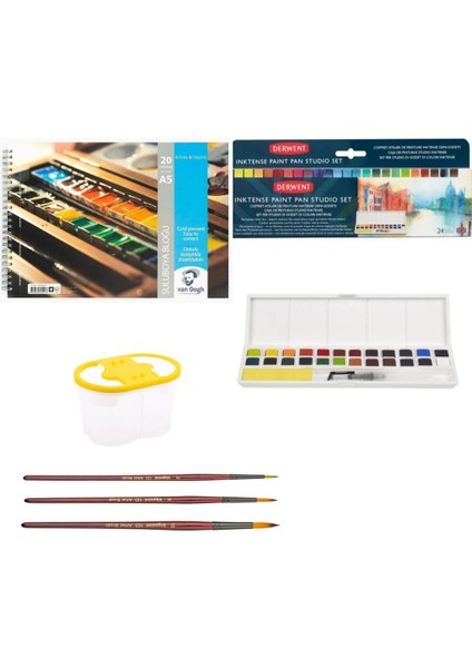 Profesyonel Inktense Sulu Boya Seti : 24 Renk