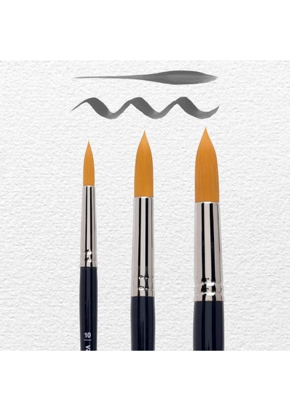 Vangogh Sulu Boya Fırça Yuvarlak Uçlu 191 Seri 3’lü Set No: 10-18-24 fiyatları