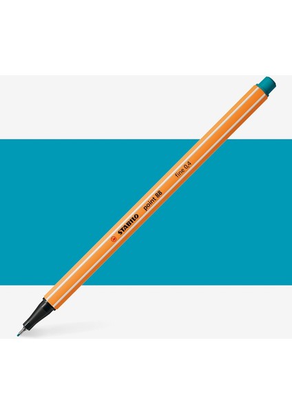 Point 88 Fineliner Pen 0.4mm Ince Keçe Uçlu Kalem Turkuaz Mavi