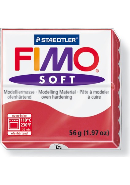 Fimo Soft Polimer Kil 57GR 26 Cherry Red