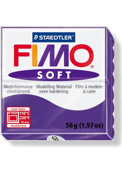 Fimo Soft Polimer Kil 57GR 63 Plum