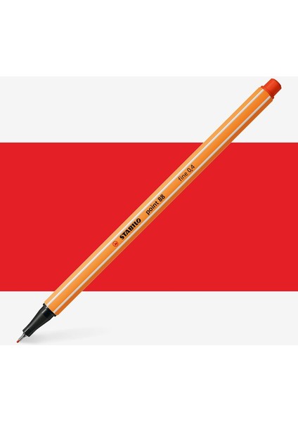 Point 88 Fineliner Pen 0.4mm Ince Keçe Uçlu Kalem Kırmızı