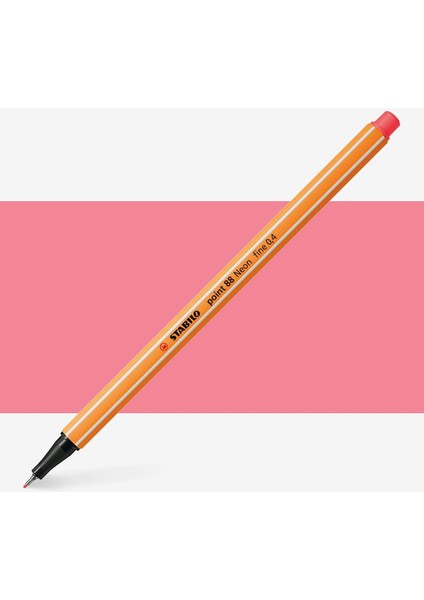 Point 88 Fineliner Pen 0.4mm Ince Keçe Uçlu Kalem Floresan Kırmızı