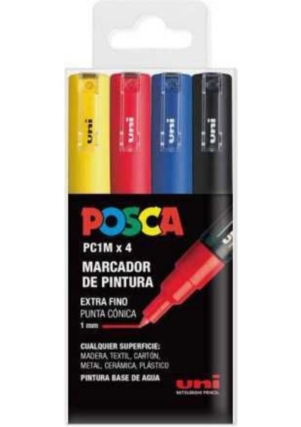 Posca Marker Kalem Pc-1m (0.7mm) 4'lü Set