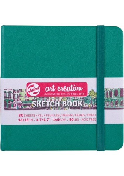 Art Creation Sketch Books Eskiz Defteri 140GR. 12 x 12 Yeşil