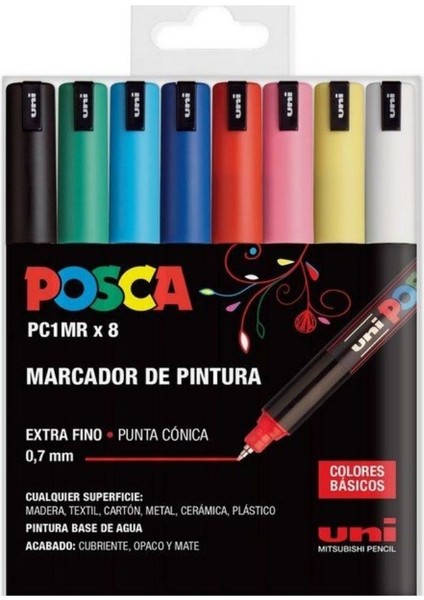 Posca Marker Kalem Pc-1mr (0.7mm) 8'li Set