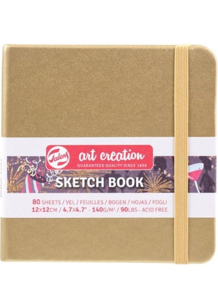 Art Creation Sketch Books Eskiz Defteri 140GR. 12 x 12 Altın