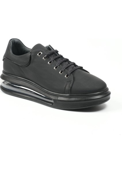 Erkek Sneaker KA-C14701 John May Siyah Mat + Siyah Kırışık