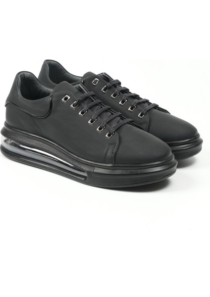 Erkek Sneaker KA-C14701 John May Siyah Mat + Siyah Kırışık