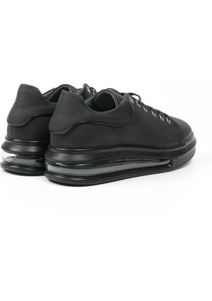 Erkek Sneaker KA-C14701 John May Siyah Mat + Siyah Kırışık