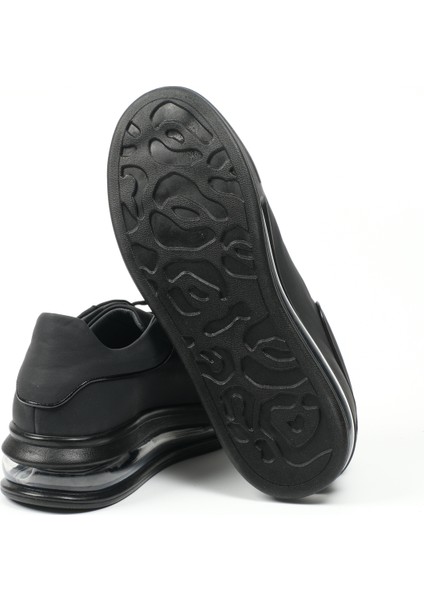 Erkek Sneaker KA-C14701 John May Siyah Mat + Siyah Kırışık