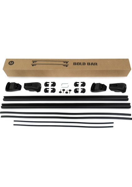 Fiat Egea Cross Bold Bar V2 Ara Atkı Siyah 2 Parça 120CM 2020 ve Sonrası