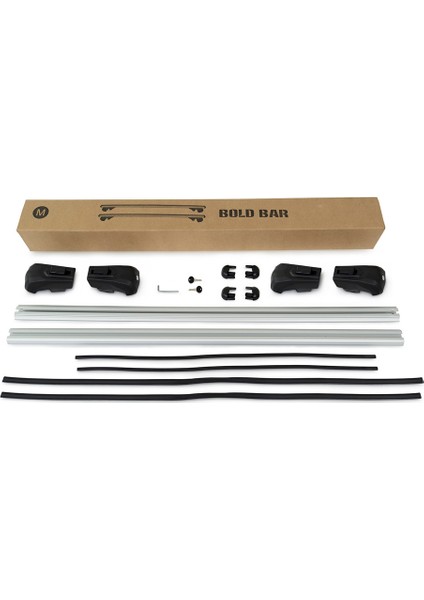 Fiat Egea Cross Bold Bar V2 Ara Atkı Gri 2 Parça 120CM 2020 ve Sonrası