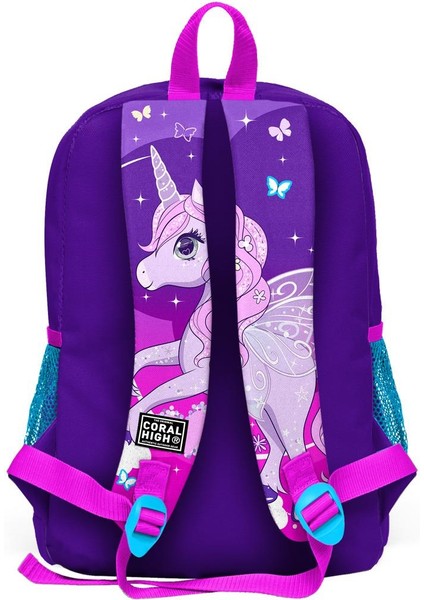 Kids Mor Pembe Unicorn Desenli 3’lü Okul Çanta Seti SET0123708