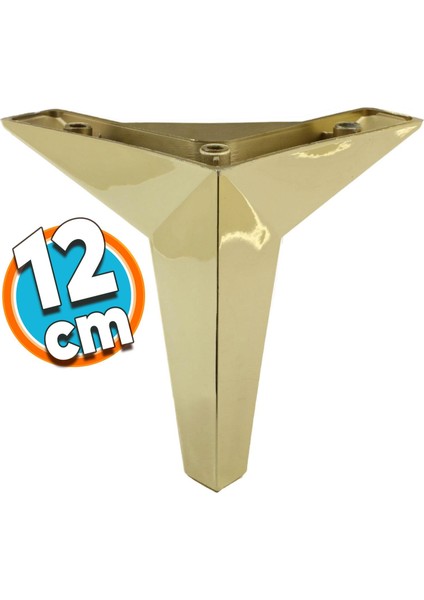 Mobilya Kanepe Sehpa Tv Ünitesi Koltuk Ayağı 12 cm Altın Gold Baza Ayak