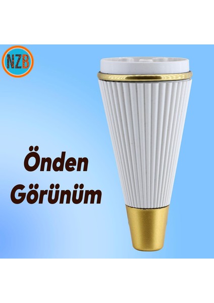 Mobilya Kanepe Sehpa Tv Ünitesi Koltuk Ayağı 15 cm Krem Gold Baza Ayak