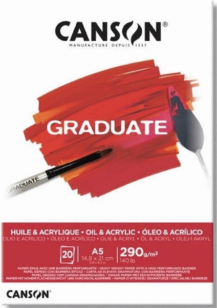 Graduate Akrilik ve Yağlı Boya Defteri A5 290GR 20 Yaprak