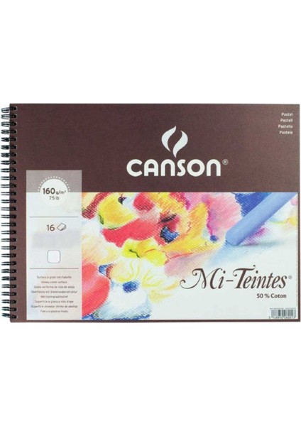 Mi-Tientes Beyaz 160GR Spiralli Pastel Blok 16 Sayfa 24X32CM