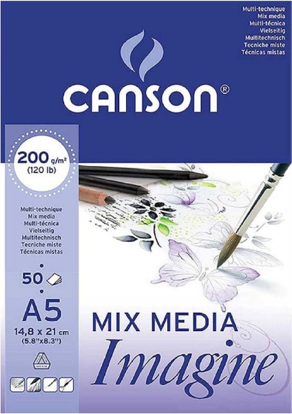 Dessin Blanc Imagine 200GR Hafif Dokulu Çok Amaçlı Çizim Blok 50 Sayfa A5 (14.9X21CM)