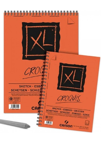 Xl Croquis Sketch Pad 90GR 50 Sayfa Spiralli Çizim Defteri A3 (29.7X21CM) (Üst)