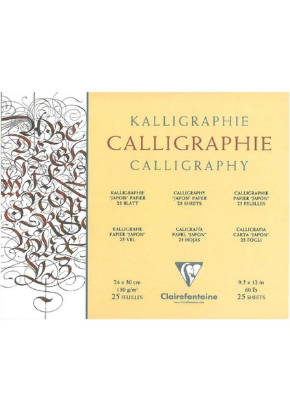 Calligraphy 130GR Kaligrafi Blok 25 Sayfa 24X30CM