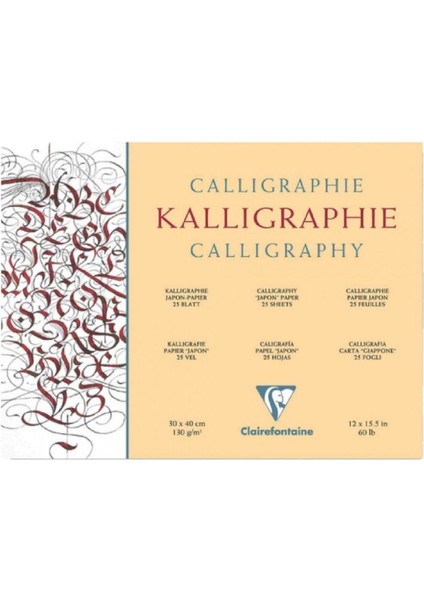 Calligraphy 130GR Kaligrafi Blok 25 Sayfa 30X40CM