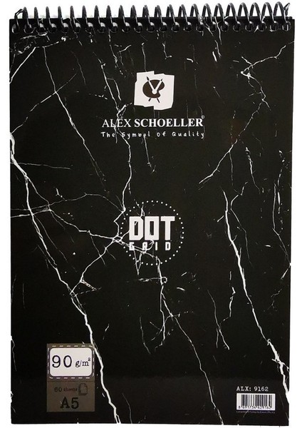 Dot Grid Eskiz Defteri 90GR A5 60YP Spiralli