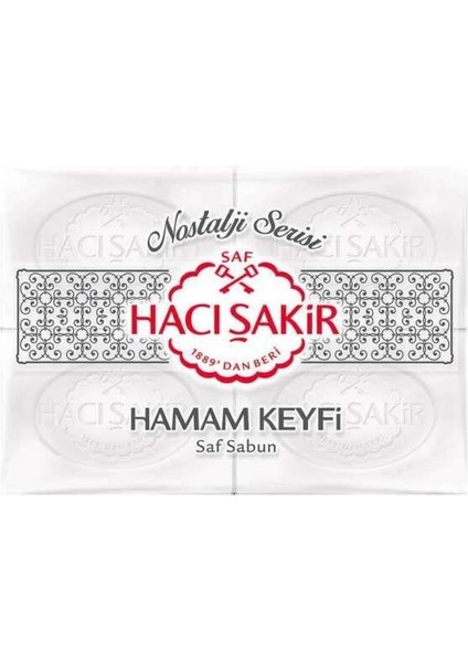 Hacı Şakir Hamam Keyfi Saf Sabun 200 gr x 4 Adet