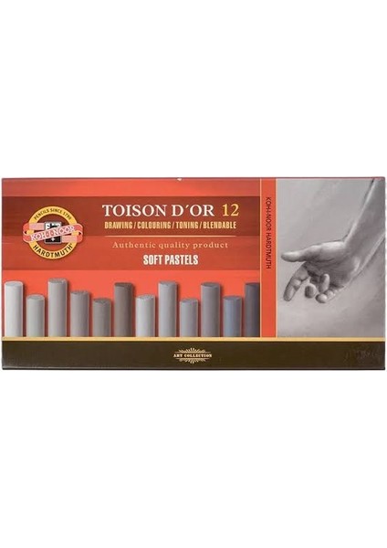 Koh-I Noor Koh-I Noor Toison D'or Soft Pastel Boya Gri Tonları 12'li N:8522G