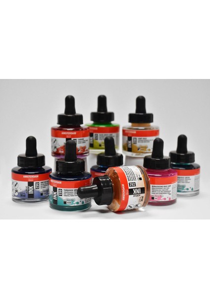 Amsterdam Akrilik Mürekkep : Acrylic Ink : 30ML : Oxide Black 735