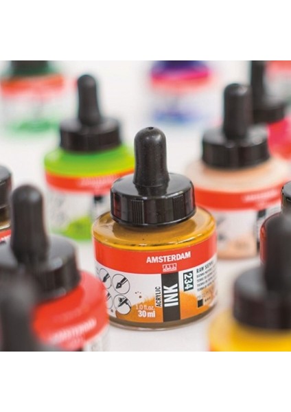 Amsterdam Akrilik Mürekkep : Acrylic Ink : 30ML : Oxide Black 735