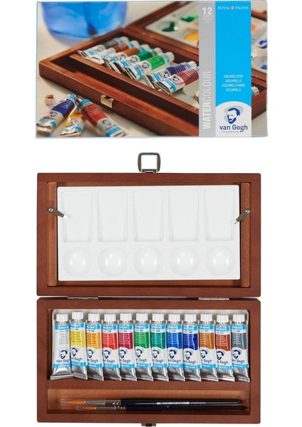 Suluboya Set Tüp 10 ml 12'li (Ahşap Kutu)