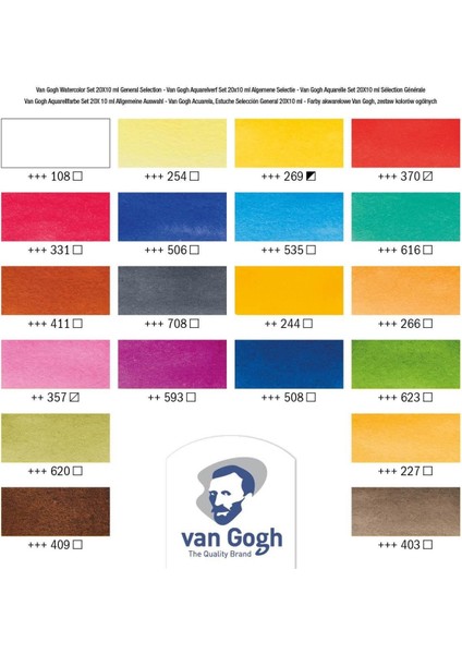Suluboya Tüp 10 ml 20'li Set (Karton Kutu)