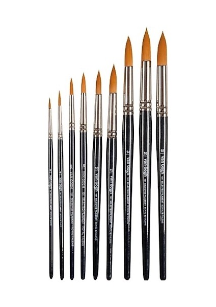 Vangogh Sulu Boya Fırça Yuvarlak Uçlu 191 Seri 9’lu Set