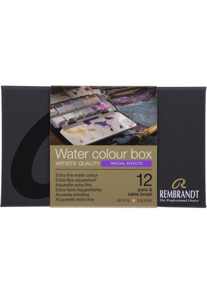 12 Renk Tablet Sulu Boya Seti - Metal Kutu (Specıal Effect)