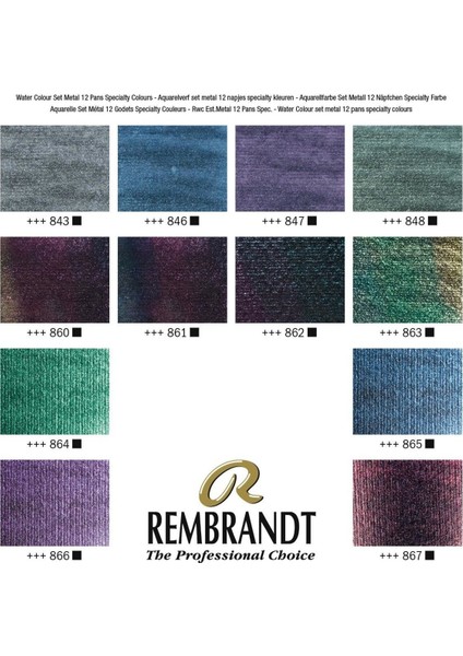 12 Renk Tablet Sulu Boya Seti - Metal Kutu (Specıal Effect) fırsatları