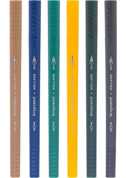 Finelıner Çift Taraflı Kalem Seti 6 Renk - New York modelleri